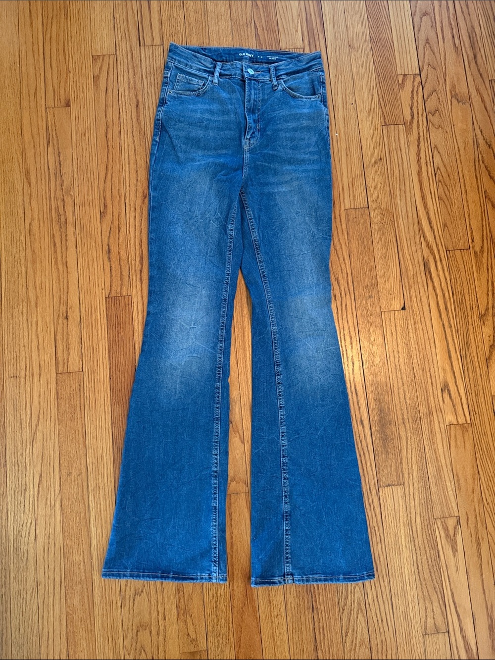 Old Navy Blue Flare Jeans - Mid Wash